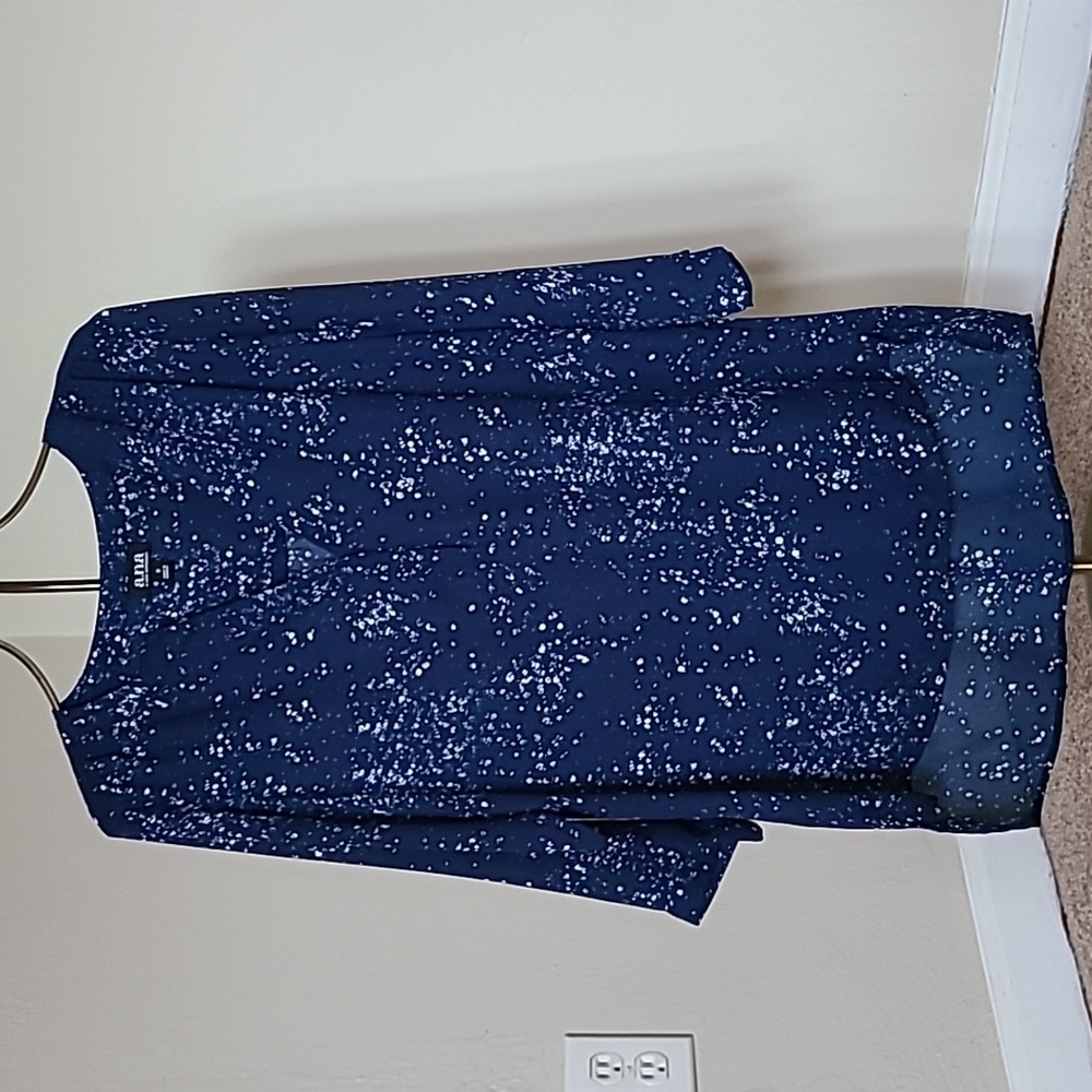 ANA Blouse Blue White Size Small